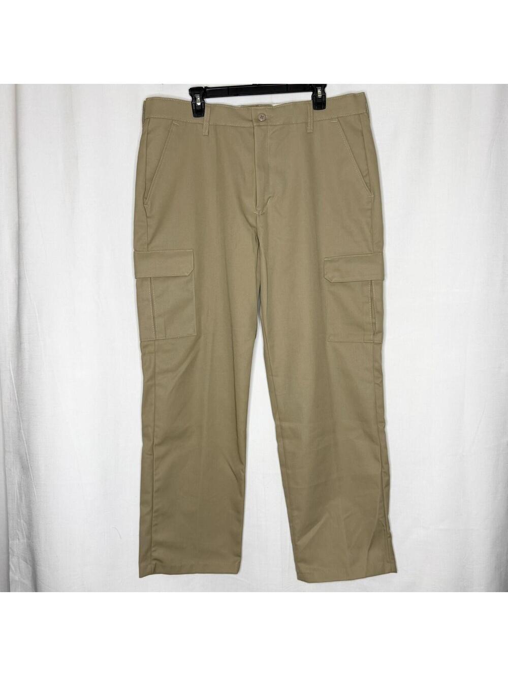 Red Kap Men's Industrial Cargo Pant 38W x 32L Khaki/Beige Work Pants